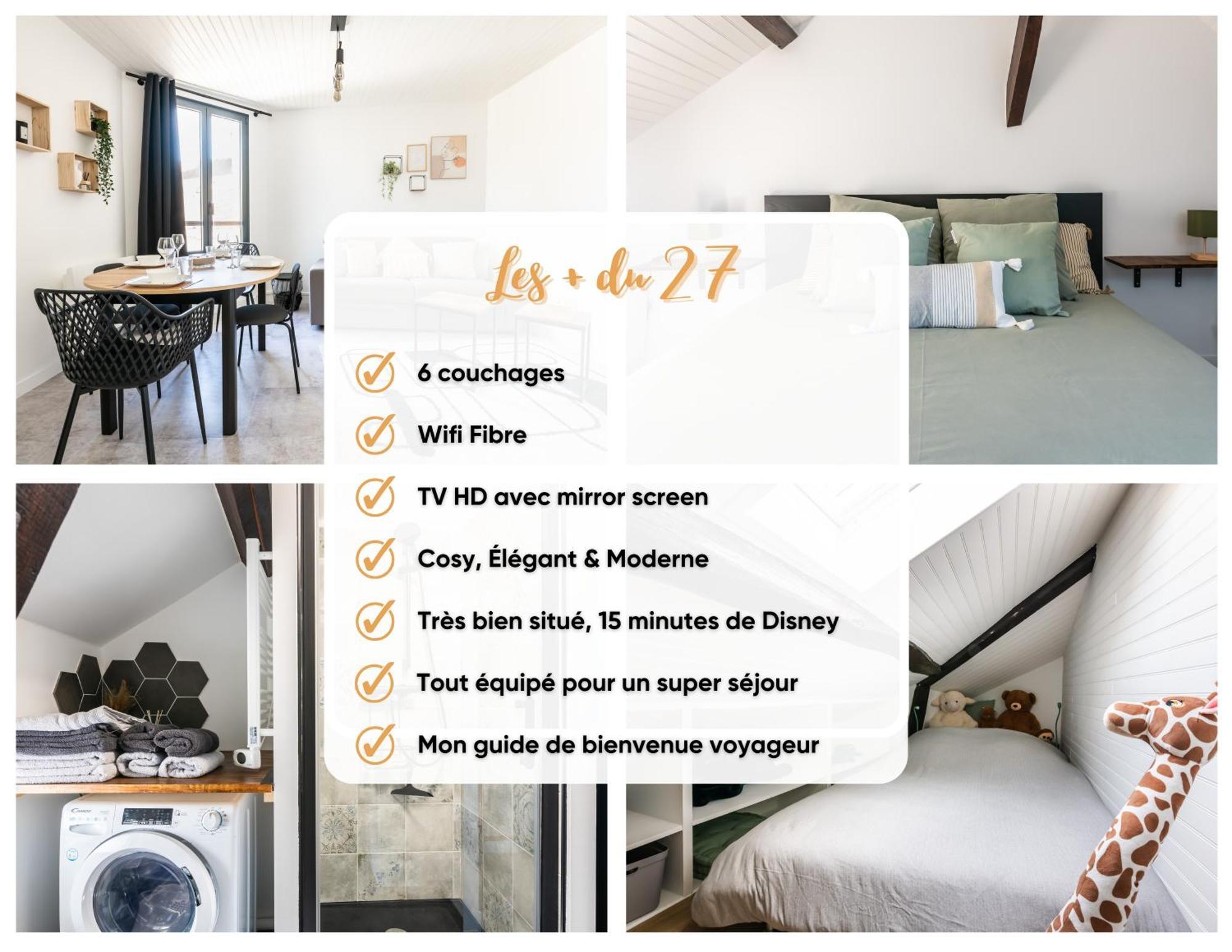 Le 27 - Appartement Cosy - Disney 15Min Crecy-la-Chapelle Exteriör bild